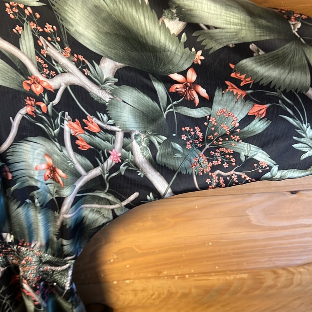 Johanna Ortiz H&M Women’s Floral Dress Long Sleeve Tropical Bohemian Medium Chic - Picture 7 of 12